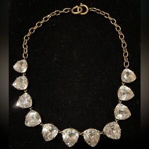 Elegant Gold and Silver Necklace w/Beautiful Sparking Stones